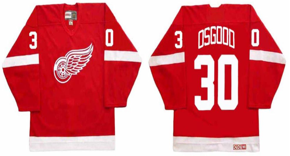 2019 Men Detroit Red Wings 30 Osgood Red CCM NHL jerseys